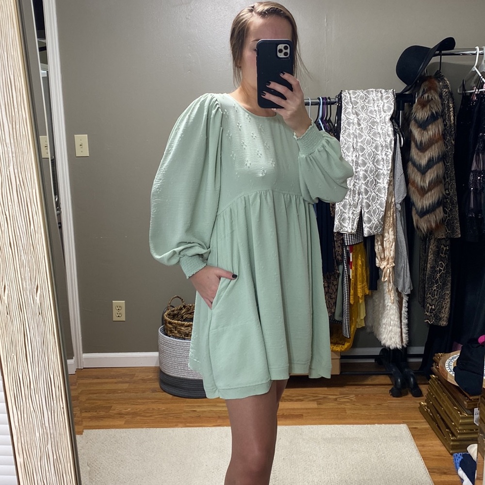 Babydoll mint green dress - Picture 1 of 6